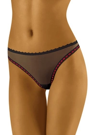 Wol-Bar Carimbo Majtki stringi, czarny