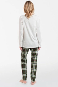 Italian Fashion Asama dł.r. dł.sp. Nocna piżama, ecru/druk