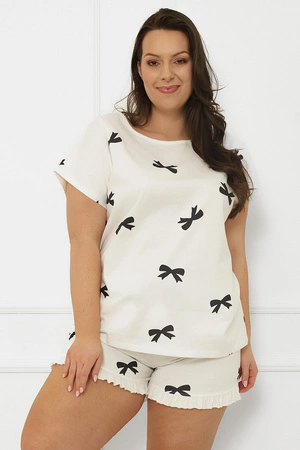 Italian Fashion Figaro kr.r. kr.sp. Nocna piżama, druk/biały