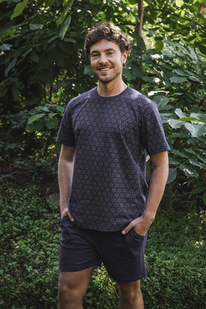 Italian Fashion Ricardo kr.r. kr.sp. Nocna piżama, druk/granat