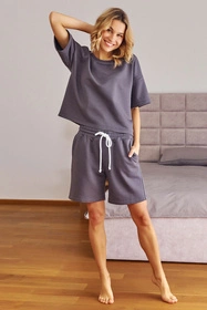 Doctor Nap DRS.7220 Komplet szorty + bluza, fume