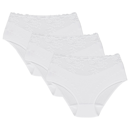 Wol-Bar Eco-Hi 3-pak Majtki figi, bia�y