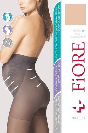 Fiore Mama 40 den M5209 Wyr�b po�czoszniczy rajstopy, natural