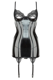 Beauty Night Marilyn chemise BN6514 Nocna komplet koszulka + stringi, black