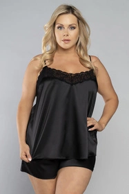 Italian Fashion Dotyk ws.r. kr.sp. Nocna piżama, czarny