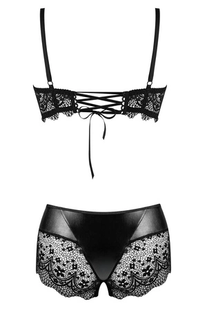 Beauty Night Charm set BN6743 Nocna komplet biustonosz + szorty, black