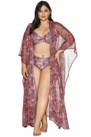 Ava 027 Kostium kąpielowy pareo, pink