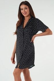 Italian Fashion Ria kr.r. Nocna koszula, druk/czarny