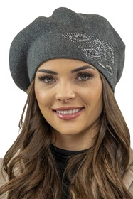 Vivisence 7051 Nakrycie głowy beret, ciemnoszary