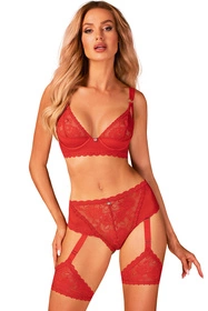 Obsessive Belovya bra Biustonosz półusztywniany, czerwony