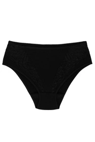 Wol-Bar Eco-Ga Majtki wysokie figi, czarny