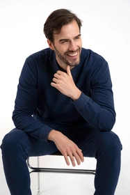 Italian Fashion Lider dł.r. dł.sp. Dres homewear, granat