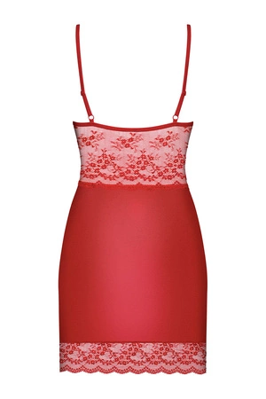 Obsessive Lovica chemise Nocna komplet koszulka + stringi, czerwony
