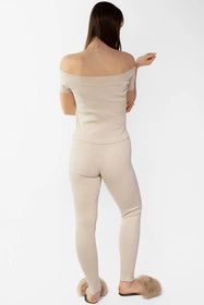 Dkaren Bayo-Kpl Komplet legginsy + bluzka, beż