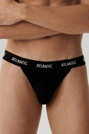 Atlantic 3BMP-1571 Jockstrap 3-pack Majtki slipy otwarte, czarny