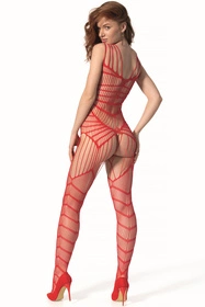 Passion BS102 Body bodystocking, red