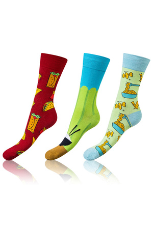 Bellinda Crazy Socks BE491004-305 3-pack Skarpety za kostk�, food