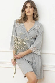 Italian Fashion Samaria r.3/4 Nocna szlafrok, melanż