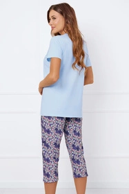 Italian Fashion Carbonia kr.r. sp.3/4 Nocna piżama, niebieski/druk