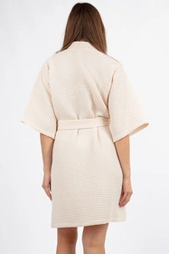 Dkaren DK-W-01 Nocna szlafrok, ecru