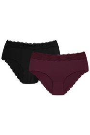 Henderson Fonza 43745 2-pak Majtki figi, black/plum