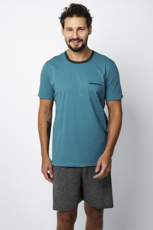 Italian Fashion Stefano kr.r. kr.sp. Nocna pi�ama, morski/c.melan�
