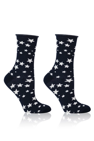 Italian Fashion Libra Skarpety za kostkę, granat/ecru