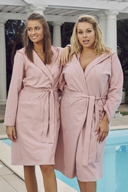 Italian Fashion Karina dł.r. Nocna szlafrok, pudrowy róż