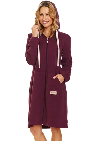 Doctor Nap SMZ.7107 Nocna szlafrok, burgundy