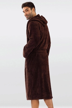 Dkaren 130 z kapturem Nocna szlafrok, czekolada
