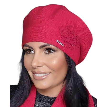 Kamea Feba Nakrycie głowy beret, czerwony