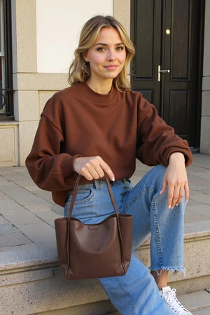 Vivisence T0004 Torebka do ręki, brązowy