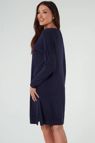 Italian Fashion Akord tunika dł.r. Sukienka homewear, granat