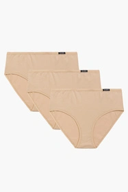 Atlantic 3BLP-603 3-pack Majtki figi, beżowy