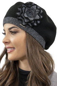Vivisence 7049 Nakrycie głowy beret, czarny