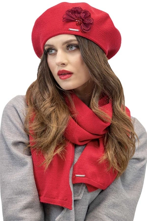 Vivisence 7036 Nakrycie głowy beret, czerwony