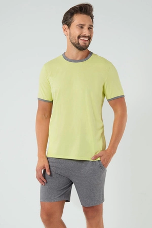 Italian Fashion Nikodem kr.r. kr.sp. Nocna piżama, limonka/śr.melanż