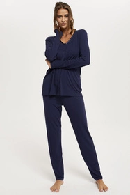 Italian Fashion Song dł.r. dł.sp. Nocna piżama, granat