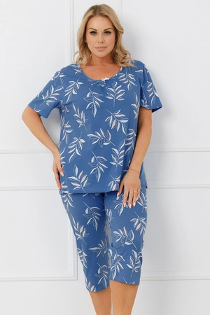 Italian Fashion Perina kr.r. 3/4 sp. Nocna piżama, druk/niebieski