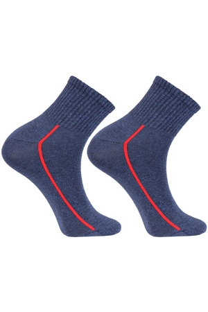 Moraj CSM200-073 Skarpety za kostkę, patt 1-blue/red