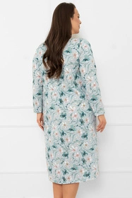 Italian Fashion Sekwoja dł.r. Nocna koszula, druk/turkus