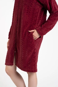 Italian Fashion Rena dł.r. Nocna szlafrok, bordo