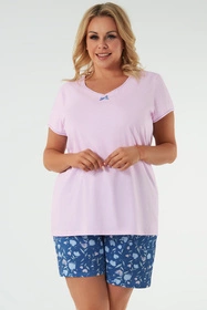 Italian Fashion Tulip kr.r. kr.sp. Nocna piżama, róż/druk