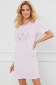 Italian Fashion Arugia kr.r. Nocna koszula, róż