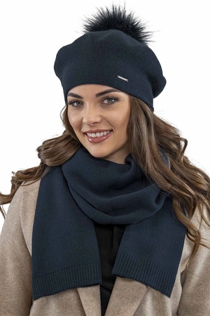 Vivisence 7035 Nakrycie głowy beret, granatowy