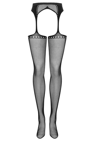 Obsessive Garter stockings S314 Wyrób pończoszniczy pończochy z pasem, czarny