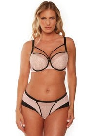 Gaia 1240 Leonia Biustonosz półusztywniany, perłowo-czarny