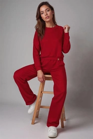 Vivisence 9004 Bluza nierozpinana, czerwony