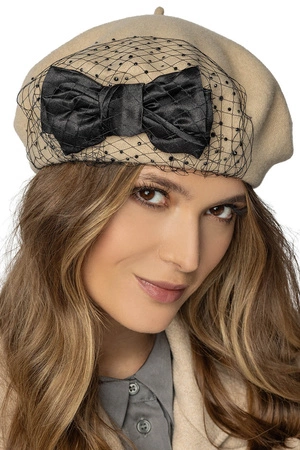 Vivisence 7081 Nakrycie głowy beret, beżowy