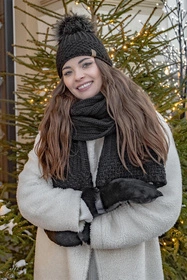 Vivisence 7016S Szalik lub apaszka szalik, czarny